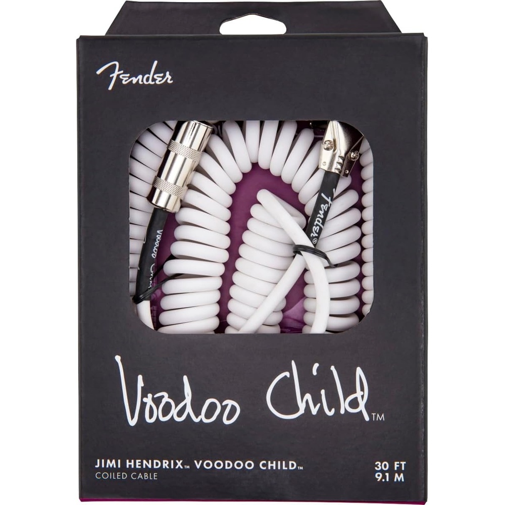 image:imageFender 30 Feet Hendrix Voodoo Child Cable  Purple Straight to AngledWhite