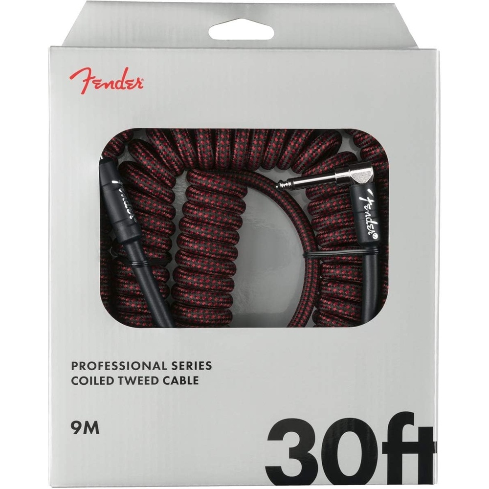 image:imageFender Professional Series Tweed Coiled Instrument Cable Guitar Cable Guitar Accessories StraightAngle White 30ftWoodland Camo Tweed