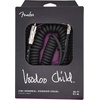 Fender 30 Feet Hendrix Voodoo Child Cable – Purple, Straight to Angled(Black)