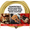 Fender Deluxe Series Coiled Instrument Cable, Guitar Cable, Guitar Accessories, Straight/Angle, Black Tweed, 30ft(Tweed)