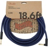 Fender Festival Hemp Instrument Cable, Guitar Cable, Guitar Accessories, Straight/Angle, Green, 10ft(Blue Dream)