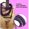 Fender J Mascis Dinosaur Jr Coiled Instrument Cable, Purple, 30ft