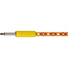 Fender MonoNeon Instrument Cable, Straight/Angle, Orange/Yellow Tweed, 10ft