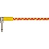 Fender MonoNeon Instrument Cable, Straight/Angle, Orange/Yellow Tweed, 10ft