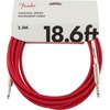Fender Original Series Instrument Cable, Guitar Cable, Guitar Accessories, Straight/Straight, Daphne Blue, 10ft(Fiesta Red)