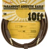 Fender Paramount Acoustic Instrument Cable, Straight/Straight, Brown, 18.6ft(10 feet)