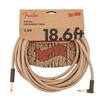 Fender Festival Hemp Instrument Cable, Guitar Cable, Guitar Accessories, Straight/Angle, Green, 10ft(Natural)