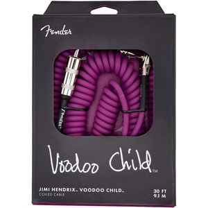 Fender 30 Feet Hendrix Voodoo Child Cable – Purple, Straight to Angled(Purple)