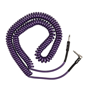 Fender J Mascis Dinosaur Jr Coiled Instrument Cable, Purple, 30ft