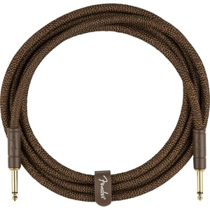 Fender Paramount Acoustic Instrument Cable, Straight/Straight, Brown, 18.6ft(10 feet)