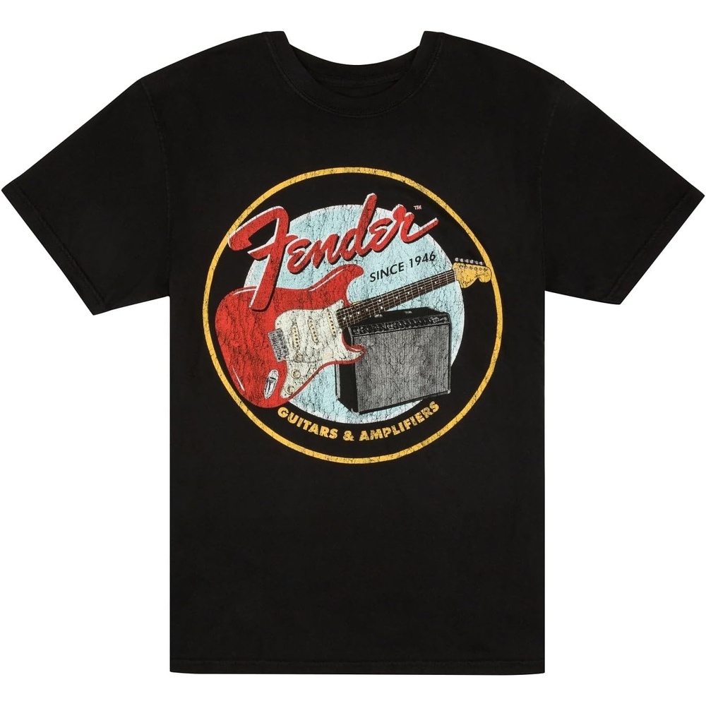image:imageFender 1946 Guitars amp Amplifiers TShirt Vintage Black SXLarge