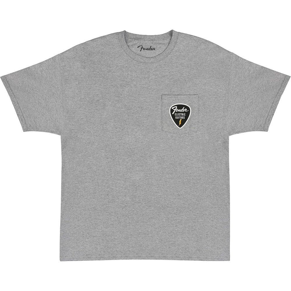 image:imageFender Pick Patch Pocket Tee Black MAthletic Gray
