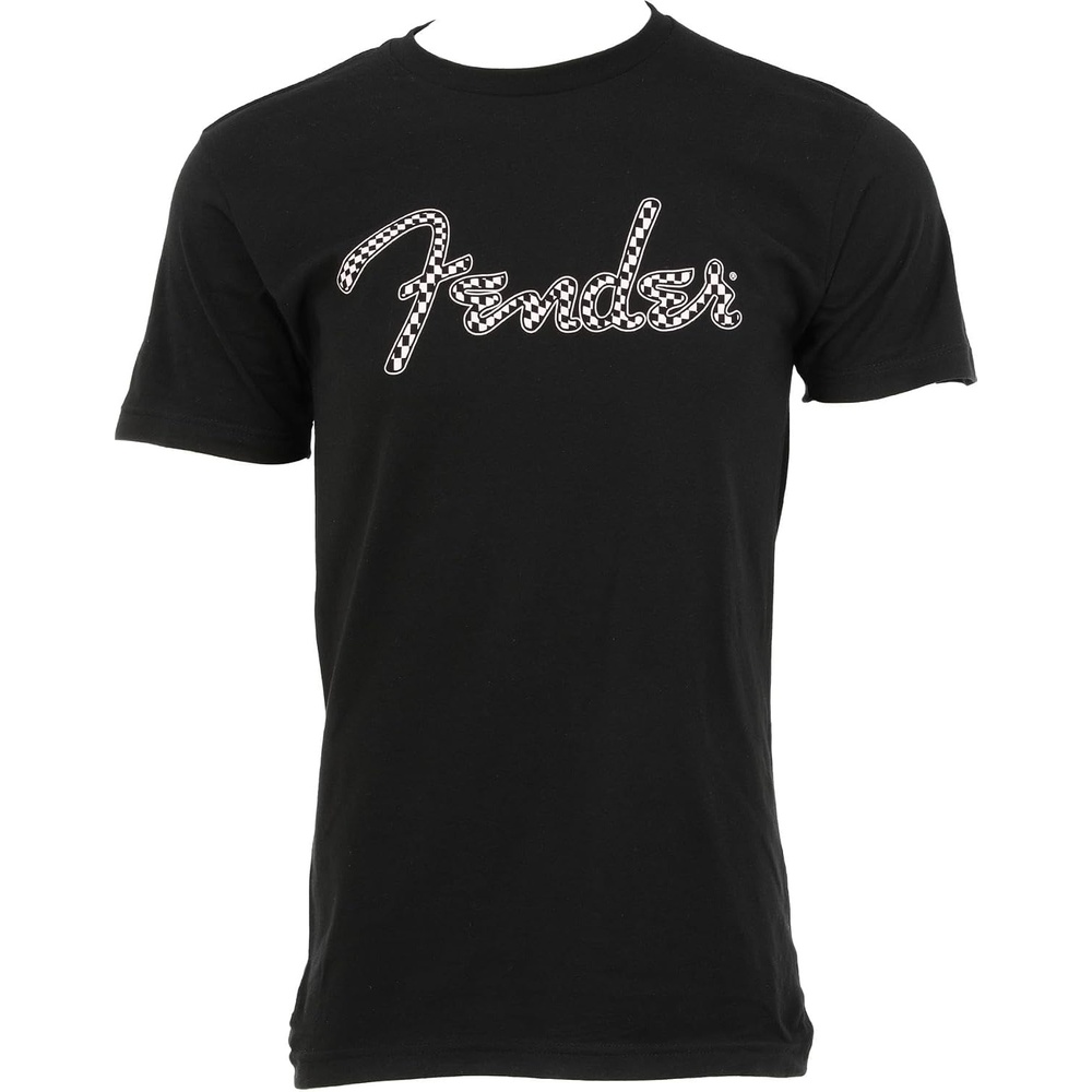 image:imageFender Spaghetti Logo Wavy Checker TShirt 100 Cotton Pink Checker SSmall
