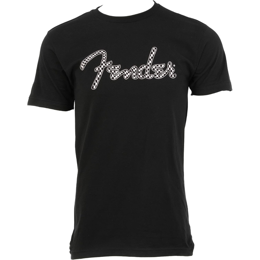 image:imageFender Spaghetti Logo Wavy Checker TShirt 100 Cotton Pink Checker SXXLarge