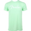 Fender Spaghetti Logo T-Shirt, Olympic White, XL(Surf Green)