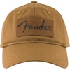 Fender Vintage Leather Badge Hat, Cotton, Adjustable Fit, Caramel