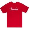 Fender Spaghetti Logo T-Shirt, Olympic White, XL(Dakota Red)