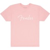 Fender Spaghetti Logo T-Shirt, Olympic White, XL(Shell Pink)