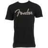 Fender Spaghetti Logo Wavy Checker T-Shirt, 100% Cotton, Pink Checker, S(Large)