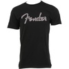 Fender Spaghetti Logo Wavy Checker T-Shirt, 100% Cotton, Pink Checker, S(X-Large)
