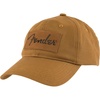 Fender Vintage Leather Badge Hat, Cotton, Adjustable Fit, Caramel