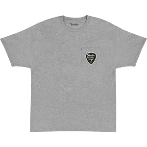 Fender Pick Patch Pocket Tee, Black, M(Athletic Gray)