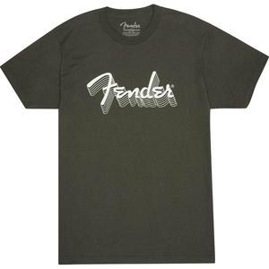 Fender Reflective Logo T-Shirt, Charcoal, S(Small)