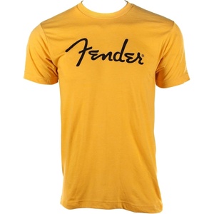 Fender Spaghetti Logo T-Shirt, Olympic White, XL(Butterscotch Blonde)