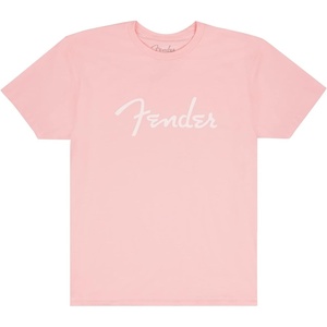 Fender Spaghetti Logo T-Shirt, Olympic White, XL(Shell Pink)