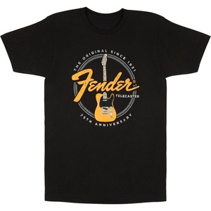 Fender Telecaster 75th Tele Tee, Vintage Black, Size M(2X Large)