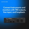 Bundle of Fender Quantum LT 4 | 4×2 USB-C Audio Interface for Music Production, Dual MAX-HD Mic Preamps + Fender Professional Series Instrument Cable, Guitar Cable 10 ft, Anti-Kinking Design, Black
