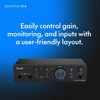 Bundle of Fender Quantum LT 4 | 4×2 USB-C Audio Interface for Music Production, Dual MAX-HD Mic Preamps + Fender Professional Series Instrument Cable, Guitar Cable 10 ft, Anti-Kinking Design, Black