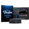 Bundle of Fender Quantum LT 2 | USB-C Audio Interface for Music Production, MAX-HD Mic Preamp + Fender Professional Series Instrument Cable, Guitar Cable 10 ft, Anti-Kinking Design, Black