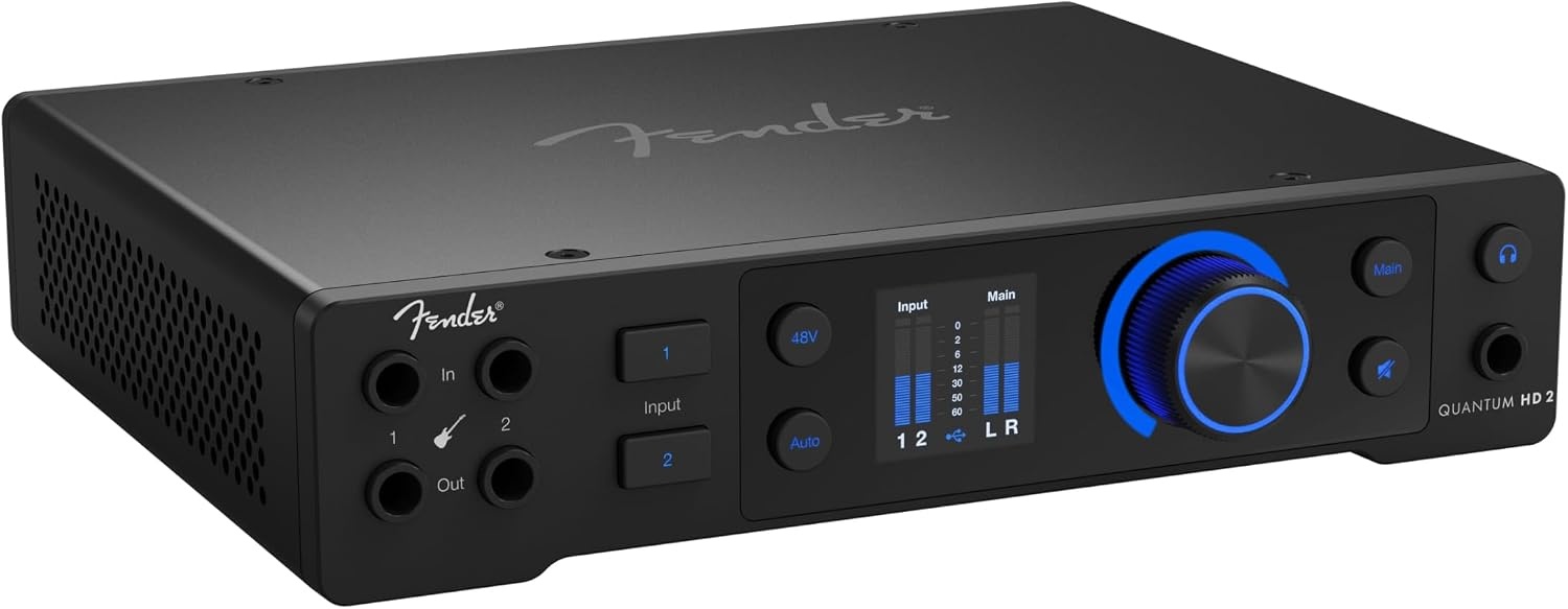 image:imageFender Quantum HD 2 20x24 USBC Audio Interface for Music Production MAXHD Mic Preamps Front Instrument Inputs ADAT amp SPDIF IO Auto Gain ReAmp Outputs Loopback Headphone Amp Mac amp PC