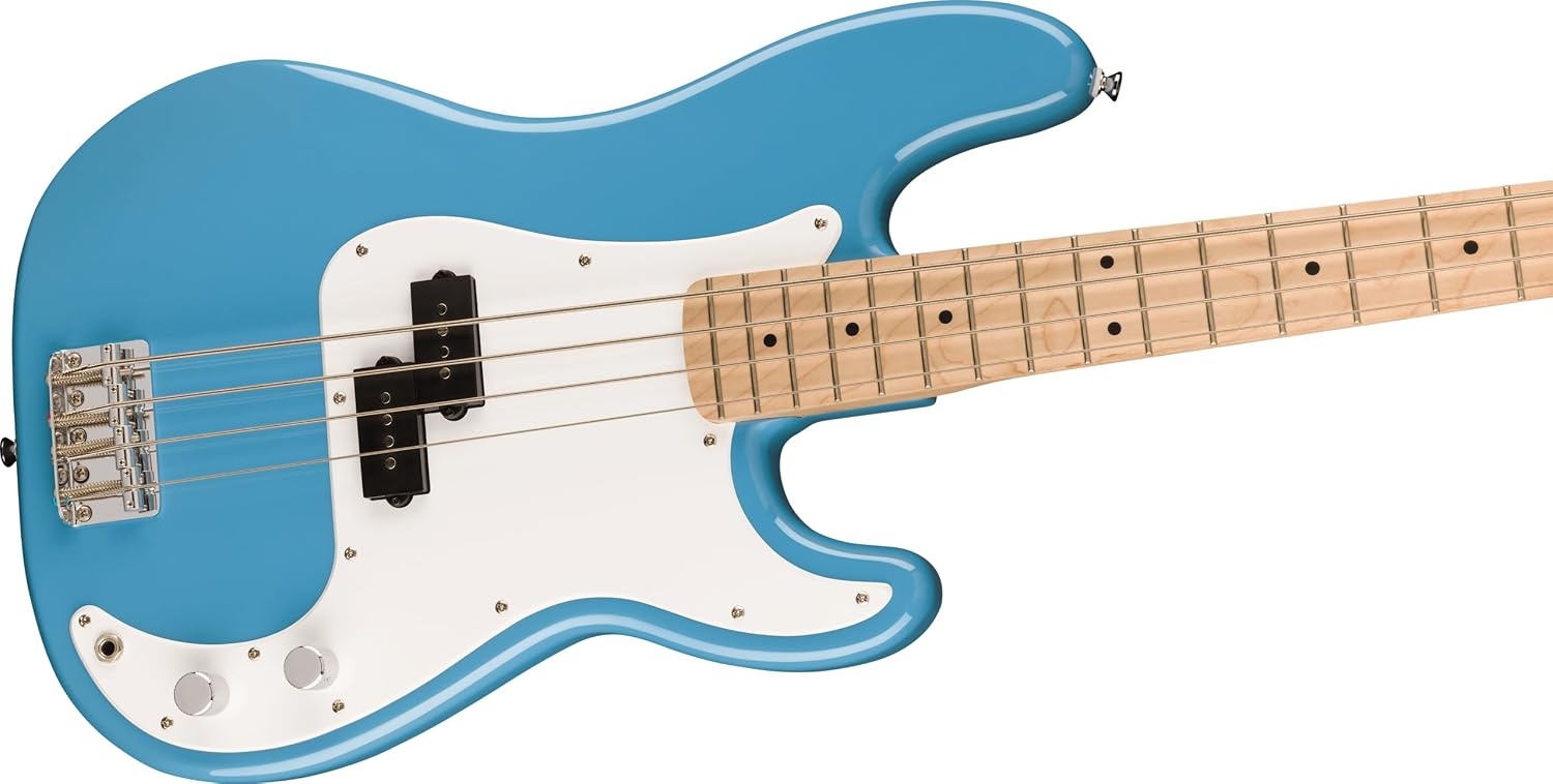 image:imageSquier Squier Sonic Bronco Bass Arctic White Maple FingerboardCalifornia Blue