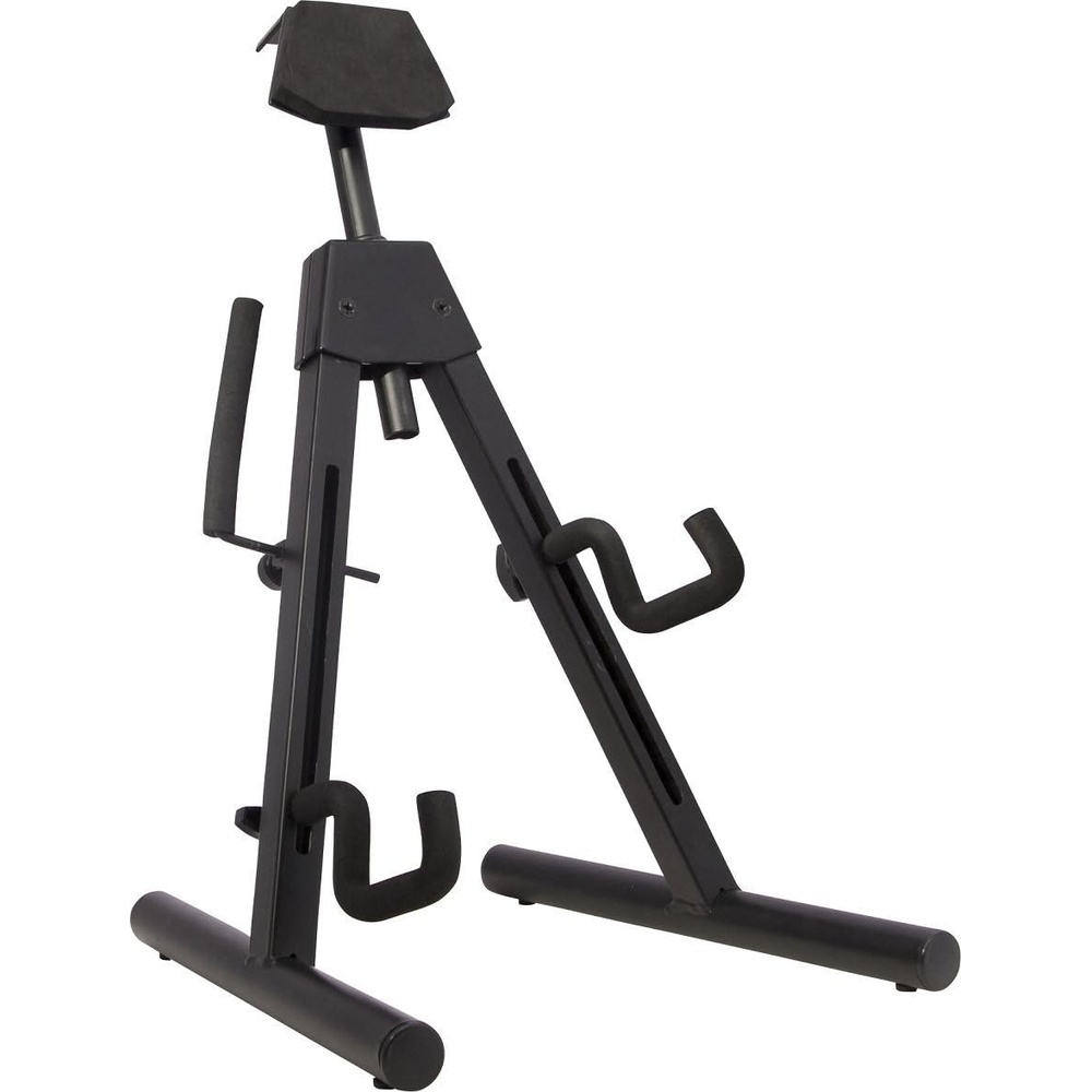 image:imageFender Universal AFrame Guitar Stand for Electric and Bass Guitars Height Adjustable Padded Rest Dual Adjustable YokesItem Stand