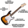 Fender Squier Debut Stratocaster HSS Beginner Electric Guitar, Sea Foam(2-Color Sunburst)