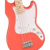 Squier Squier Sonic Bronco Bass, Arctic White, Maple Fingerboard(Tahitian Coral)