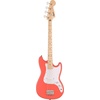 Squier Squier Sonic Bronco Bass, Arctic White, Maple Fingerboard(Tahitian Coral)