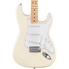 Fender Standard Stratocaster, Electric Guitar, with 2-Year Warranty, Modern “C” Shaped Neck, Laurel Fingerboard, White Pickguard, Aqua Marine Metallic(Olympic White)