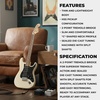 Squier Affinity Series Stratocaster FMT HSS Electric Guitar,Sienna Sunburst(Olympic White)