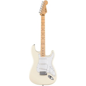 Fender Standard Stratocaster, Electric Guitar, with 2-Year Warranty, Modern “C” Shaped Neck, Laurel Fingerboard, White Pickguard, Aqua Marine Metallic(Olympic White)