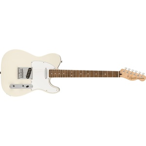 Squier Affinity Series Telecaster Electric Guitar, with 2-Year Warranty, 3-Color Sunburst, Maple Fingerboard(Olympic White)