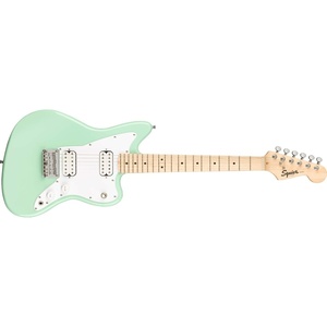 Squier Mini Jazzmaster Electric Guitar, with 2-Year Warranty, Surf Green, Maple Fingerboard