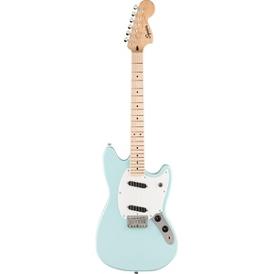 Squier Sonic Mustang Electric Guitar, with 2-Year Warranty, Daphne Blue, Maple Fingerboard