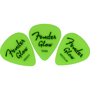Fender Glow-in-the-Dark Guitar Picks 351 Shape, 12-Pack