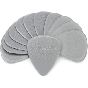 Fender Nylon Guitar Picks 351 Shape, Guitar Accessories, Gray, 0.73mm, 12-Pack(0.73mm)