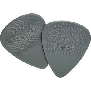Fender Nylon Guitar Picks 351 Shape, Guitar Accessories, Gray, 0.73mm, 12-Pack(0.88mm)