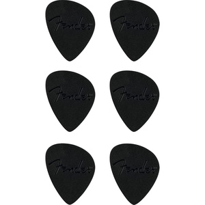 Fender Offset Picks, Multi-Color, 6-Pack(Black)